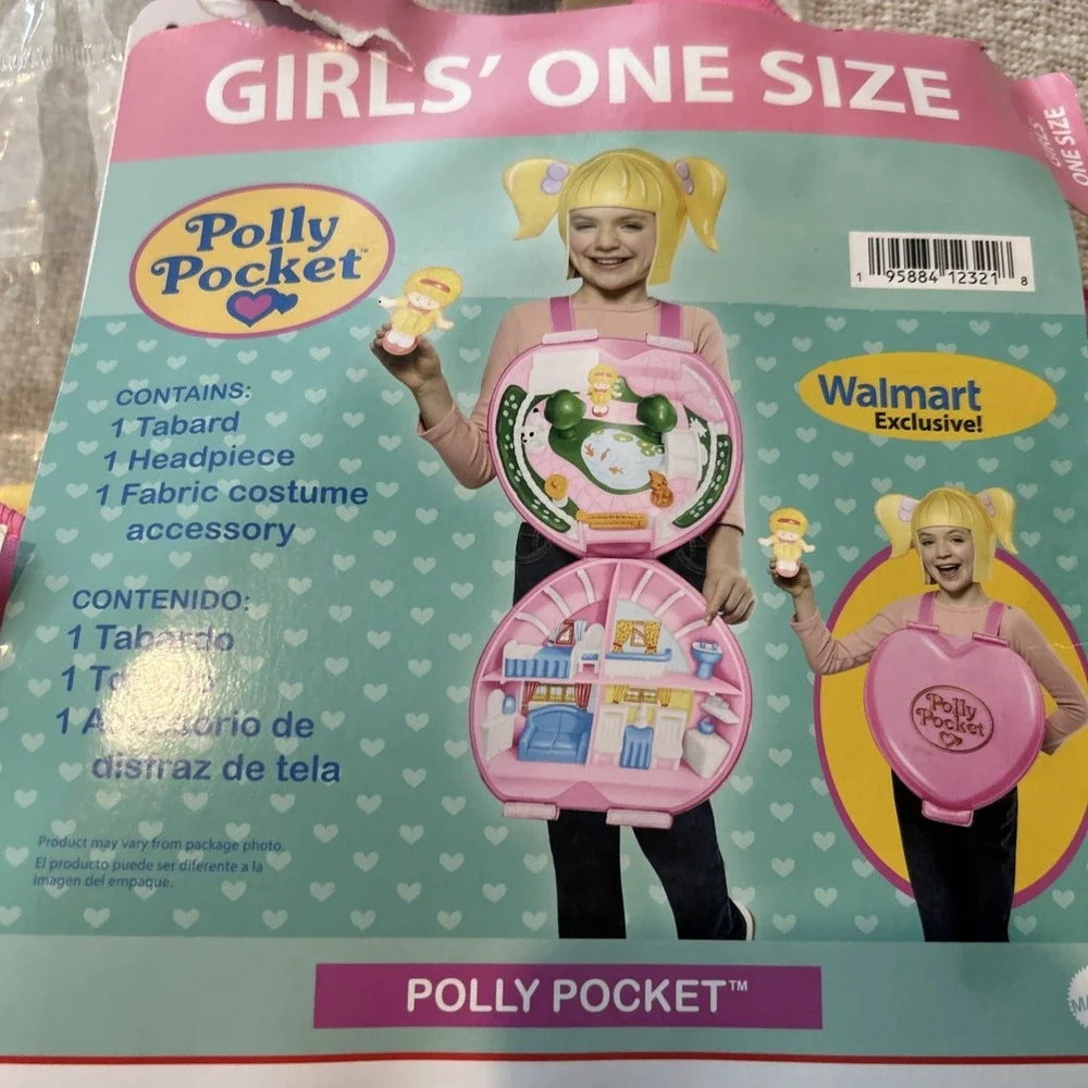 Vintage Polly Pocket Halloween Costume Girl Kids One Size New In Package